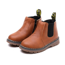 (  Brown,   UK 12 Kids(EU Size 32)) Kids Ankle Boots Boys Girls Winter Warm Snow Boots Chelsea Fur Lined Shoes