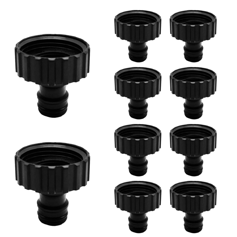 20PCS Hose Connector, 1 inch Hose Pipe Connector Mixer Tap Hose Connector Home Tap Internal Thread for Garden(Black)