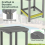 Costway Side Table Indoor Outdoor Garden Patio HDPE Adirondack Rectangular End Table 6
