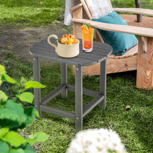 Costway Side Table Indoor Outdoor Garden Patio HDPE Adirondack Rectangular End Table 1