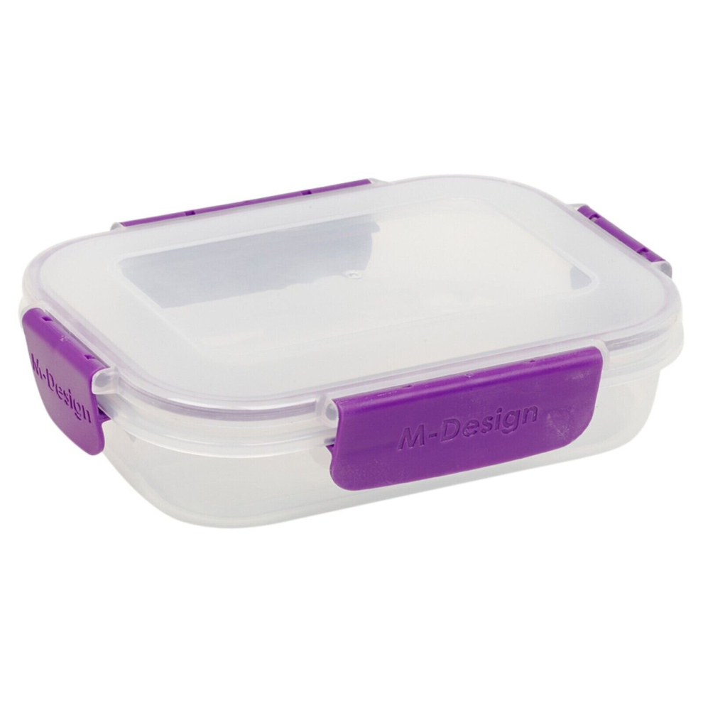 (  600ml,  Purple) Food Plastic Storage Container Airtight Seal Clip 'N' Lock Lid Dishwasher Safe