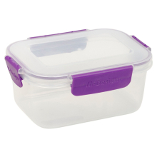 (1100ml, Purple) Food Plastic Storage Container Airtight Seal Clip 'N' Lock Lid Dishwasher Safe
