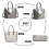 (Grey) Leather Look Geometric Ombre Handbag 14
