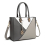 (Grey) Leather Look Geometric Ombre Handbag 2