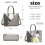 (Grey) Leather Look Geometric Ombre Handbag 12