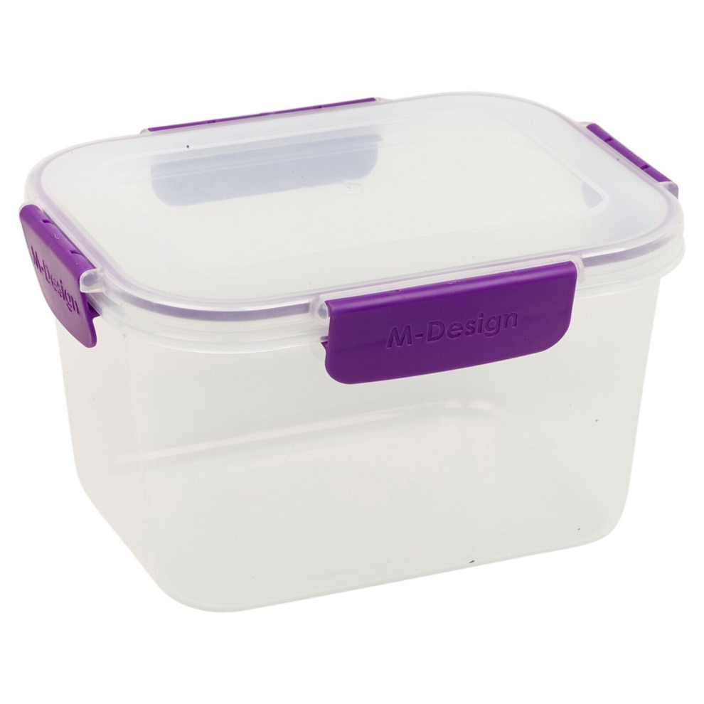 (2300ml,  Purple) Food Plastic Storage Container Airtight Seal Clip 'N' Lock Lid Dishwasher Safe