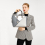 (Grey) Leather Look Geometric Ombre Handbag 8