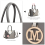(Grey) Leather Look Geometric Ombre Handbag 11