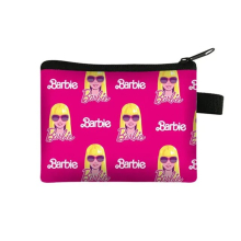 (12) Kawaii Coin Purse Barbie Princess Cartoon Portable Key Case Card Holder Storage Bag Girl Accessories Dacron Women Birthday Gift