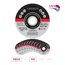 AREBOS 100 Metal Cutting Discs | Stainless Steel Cutting Discs | 125 x 1.2 x 22.23 mm | For Angle Grinder