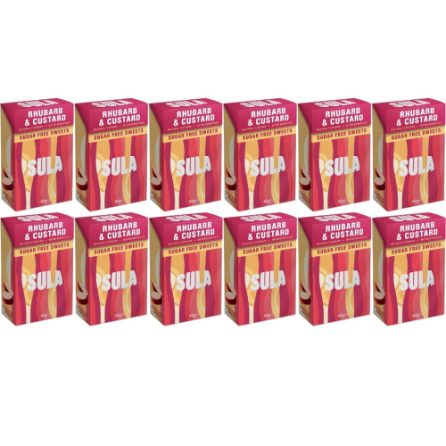 12 x Sula Rhubarb and Custard Sweets 42 g