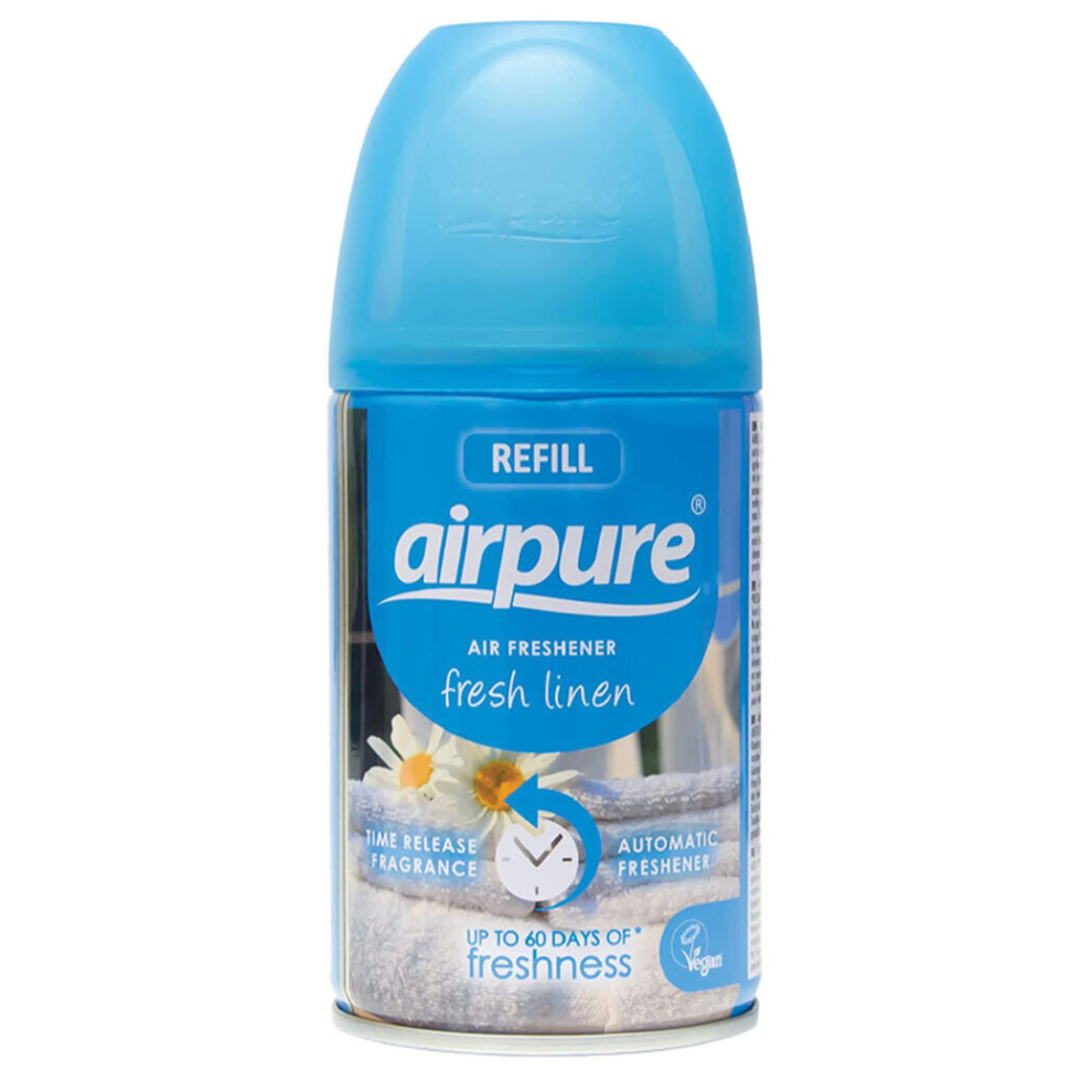 Airpure Automatic Spray Refills 250ML Fresh Linen Blue