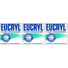 3 x Eucryl Toothpowder, Freshmint, 50g