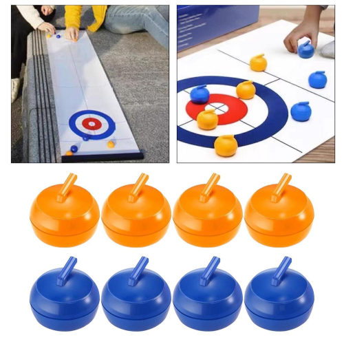 Tabletop Curling Game Educational Toy Party Camping Foldable Mini Tabletop Games