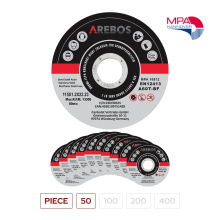 AREBOS 50 Metal Cutting Discs | Stainless Steel Cutting Discs | 115 x 1.2 x 22.23 mm | For Angle Grinder