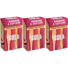 3 x Sula Rhubarb and Custard Sweets 42 g