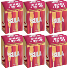 6 x Sula Rhubarb and Custard Sweets 42 g
