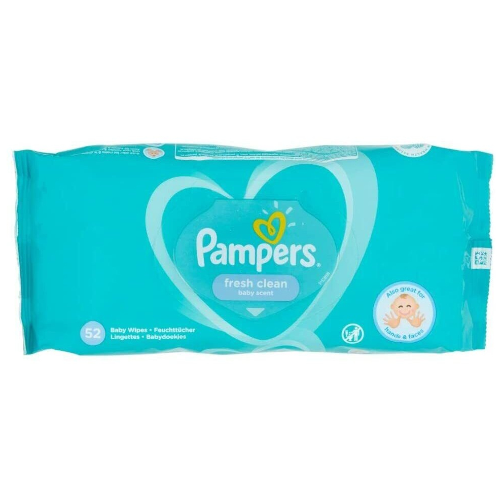 Pampers Fresh Clean Baby Wipes White