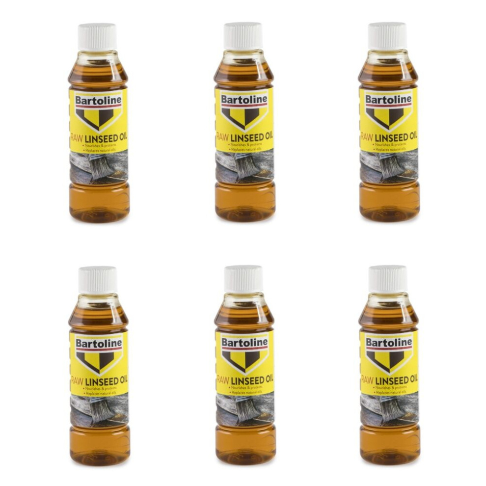 6 x Bartoline Raw Linseed Oil 250ml