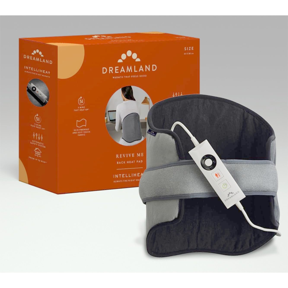 Dreamland Revive Me Back Heat Pad  61X38cm - Grey