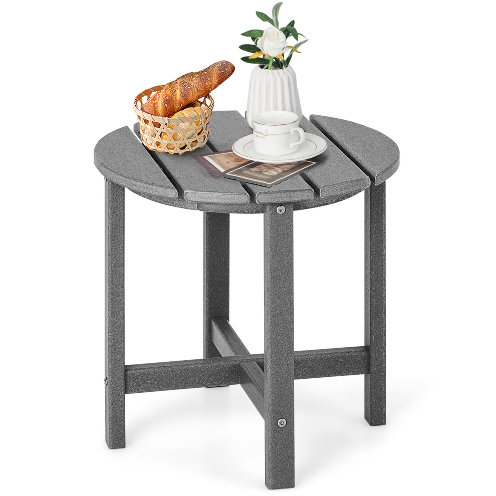 Outdoor Side Table Garden Patio HDPE Adirondack Indoor Round Sofa End Table