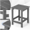 Costway Side Table Solid Indoor Outdoor Garden Patio HDPE Adirondack Square End Table 8