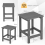 Costway Side Table Solid Indoor Outdoor Garden Patio HDPE Adirondack Square End Table 2