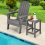 Costway Side Table Solid Indoor Outdoor Garden Patio HDPE Adirondack Square End Table 9