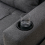 MORE4HOMES (Grey) HUDSON 2-SEATER SOFA BED LINEN FABRIC WITH CUP HOLDERS 5