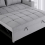 MORE4HOMES (Light Grey) HUDSON 2-SEATER SOFA BED LINEN FABRIC WITH CUP HOLDERS 9