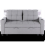 MORE4HOMES (Light Grey) HUDSON 2-SEATER SOFA BED LINEN FABRIC WITH CUP HOLDERS 2