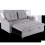 MORE4HOMES (Light Grey) HUDSON 2-SEATER SOFA BED LINEN FABRIC WITH CUP HOLDERS 3