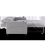 MORE4HOMES (Light Grey) HUDSON 2-SEATER SOFA BED LINEN FABRIC WITH CUP HOLDERS 5
