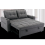 MORE4HOMES (Grey) HUDSON 2-SEATER SOFA BED LINEN FABRIC WITH CUP HOLDERS 3