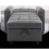 MORE4HOMES HUDSON 1-SEATER SOFA BED LINEN FABRIC WITH CUP HOLDERS GREY 5