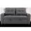 MORE4HOMES (Grey) HUDSON 2-SEATER SOFA BED LINEN FABRIC WITH CUP HOLDERS 2