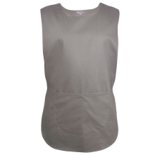 (Dark Ash, Large) Ladies Workwear Front Pocket Tabard Cleaning Bar Apron Kitchen Colour Uniform