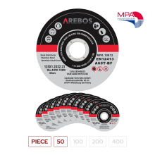 AREBOS 50 Metal Cutting Discs | Stainless Steel Cutting Discs | 125 x 1.2 x 22.23 mm | For Angle Grinder