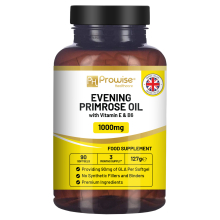 Evening Primrose Oil 1000mg | 90mg GLA per Capsule (90 Softgels) | UK Made