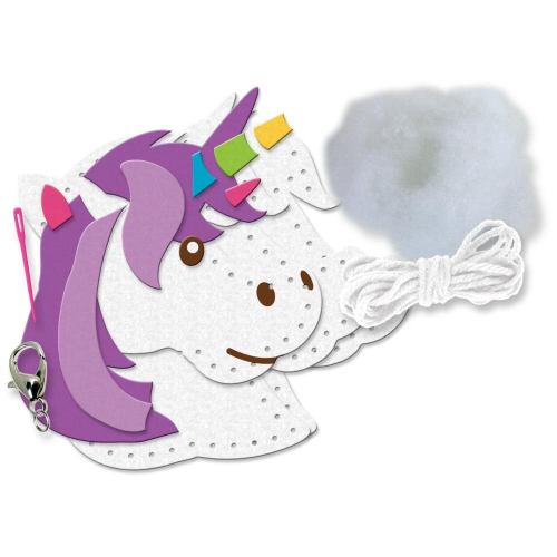 Unicorn Felt Bag Clip Sewing Kit 2