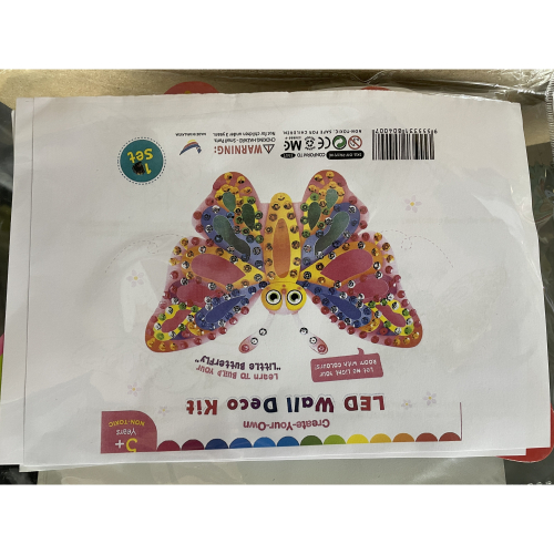 Owl and Butterfly Wall Deco LED Paper Craft Kit (Makes 2) 1