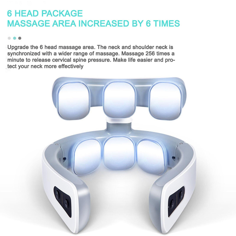 Black Friday Deals Surprise 6 Heads Cervical Spine Massager Shoulder And Neck Intelligent Heating Shoulder And Neck Massager