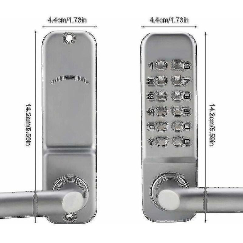 Waterproof Mechanical Code Lock, 1-11 Digit Code Combination Security Password Coded Lock Keyless Me 2