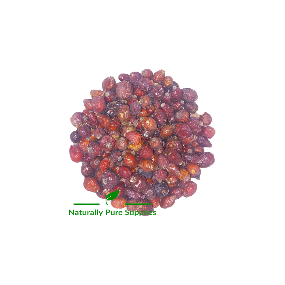 Naturally Pure Supplies Dried Whole Rosehip Herbs For Horses, Equine Natural Feed Supplement - 3Kg