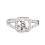 925 Sterling Silver Princess Solitaire Cushion Cut Ring Square 1