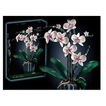 Icons Orchid 10311 Artificial Plant Building Set With Flowers, Home Dcor Gift For Adults, Botanical Collection