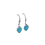 (Blue) Art Deco Style Mini Heart Tag Enamel Drop Earrings 7