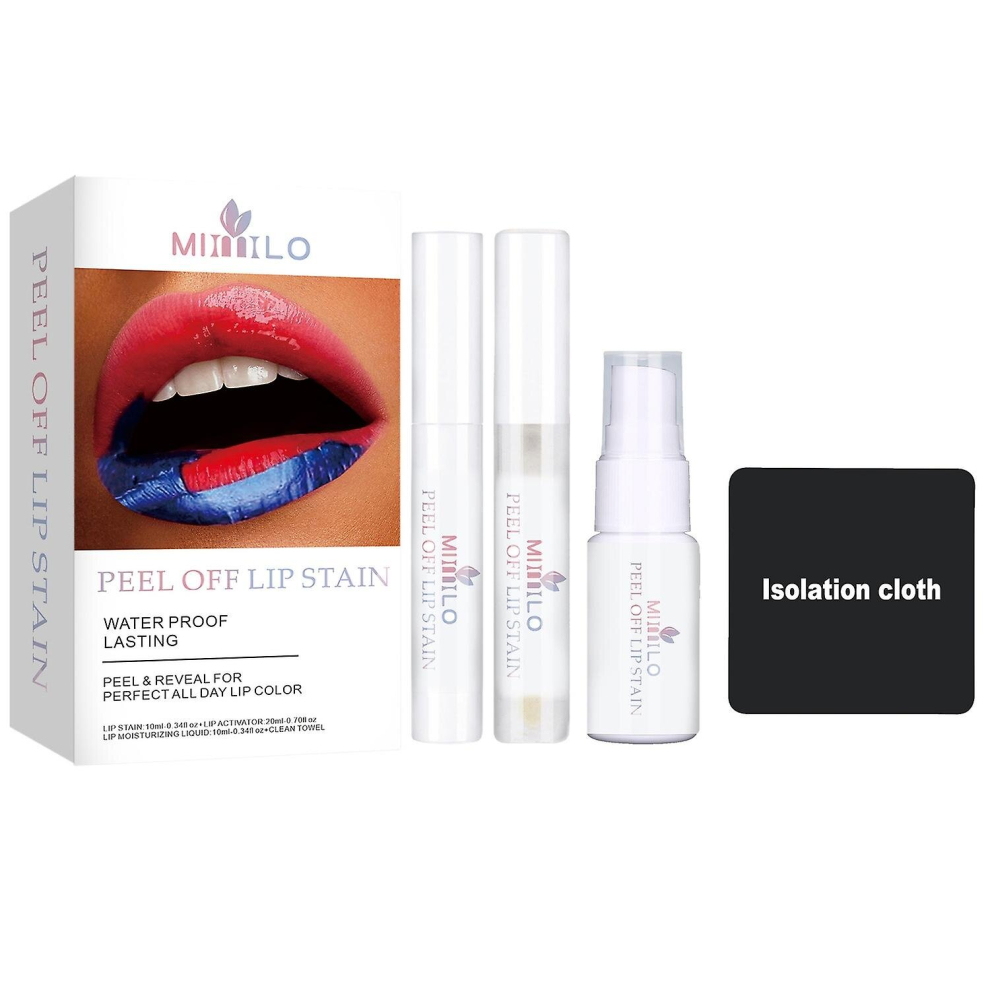 Peel Off Lip Stain Long Lasting Waterproof Lip Gloss Lip Tint Transfer Proof Peel Off Lip Stain Lips