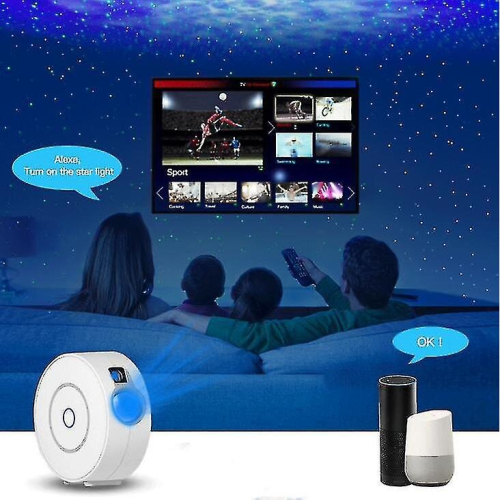 (White) Led Smart Star Projector 3d Galaxy Cloud Star Light Projector Bedroom Night Light 1