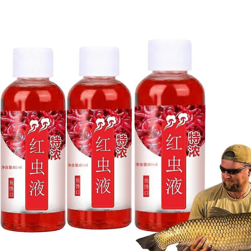 3pcs Strong Fish Attractant Concentrated Red Worm Liquid Fish Bait